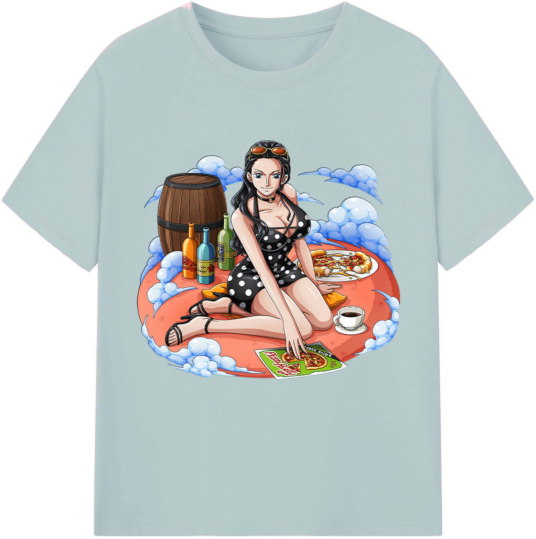ワンピース ニコ・ロビン ONE PIECE Nico Robin 綿100％半袖Tシャツ（フロントプリント）